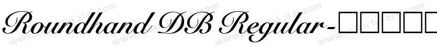 Roundhand DB Regular字体转换